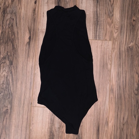mock turtleneck, racerback body suit - Picture 3 of 4
